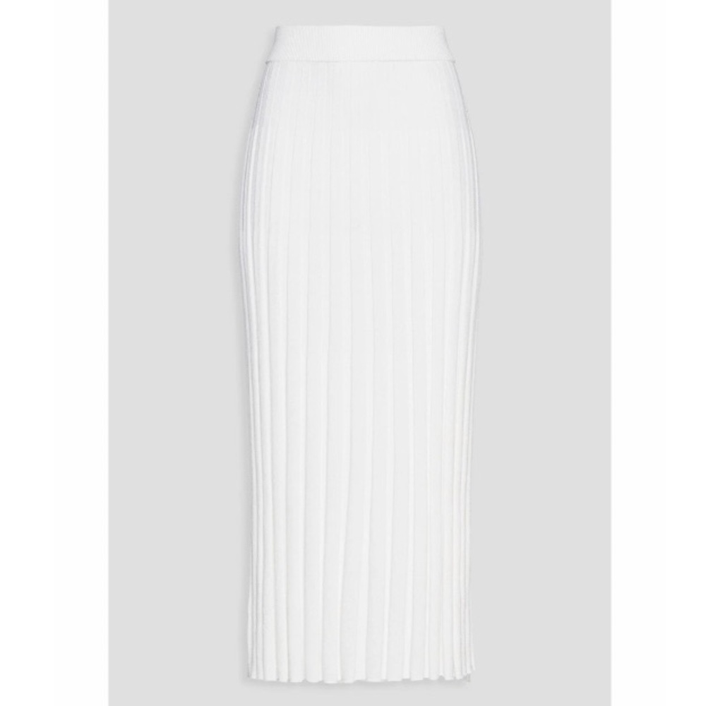 NWT JOSEPH Off-White Textured Rib Knit Skirt